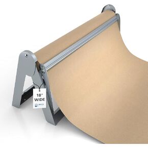 Paper Roll Dispenser and Cutter - Long 24" Roll Paper Holder - Great Butcher Paper Dispenser, Wrapping Paper Cutter, Craft Paper Holder or Vinyl Roll Holder - Wall Mountable