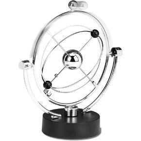 Perpetual Motion Desk Sculpture Toy - Kinetic Art Galaxy Planet Balance Mobile - Magnetic Executive Office Home Décor Tabletop Toy - Men Women Stress Relief