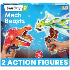 ألعاب Smartivity 2in1 Animals I Dragon & Flying Dinosaur I Fun STEM للأطفال من عمر 6 إلى 12 عامًا | هدايا عيد ميلاد للبنين والبنات | مجموعة العلوم DIY للأطفال 6،7،8،9،10،11،12 لعبة تعليمية