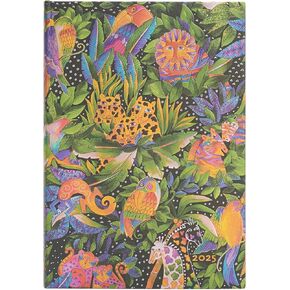 Jungle Song (Whimsical Creations) Midi 12-Month Verso Hardback Dayplanner 2025 (Elastic Band Closure)