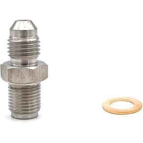 AN4 Turbo Oil feed Restrictor for TF035HM TD04L TD05H Turbocharger Banjo Bolt Straight Adapter stainless steel 304 (AN4 TO M10*1.5)