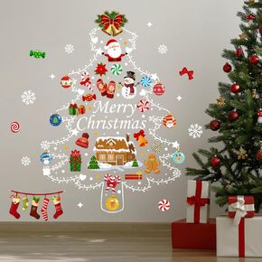 Christmas Wall Decorations Christmas Door Stickers Christmas Tree Stickers for Wall Christmas Window Stickers for Christmas Winter Home Decorations