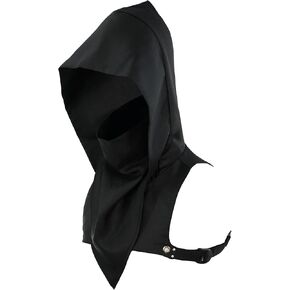 Panegy Cyberpunk Rogue Cowl Hood Scarf Halloween Cosplay Steampunk Hat Unisex Medieval Hooded Cloak Outdoor Daily Wear