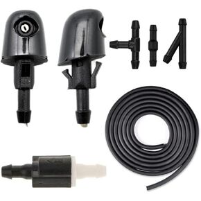 Rear Windshield Glass Washer Spray Nozzle 1 PC Backlite Set Accessories for Ford, Dodge, Jeep, Crysler, Honda, Nissan, Toyota SUV Jet Kit