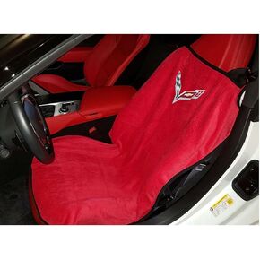 Seat Armour - Grey Towel Seat Cover for Corvette C8, Gray