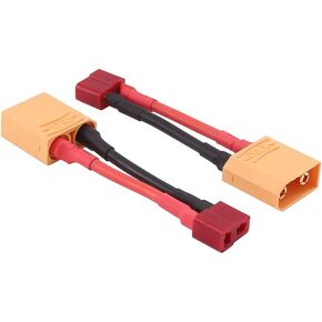 2pcs Male XT90 to Female T Plug Connector Adapter with 14awg 2in Cable(C100-2)