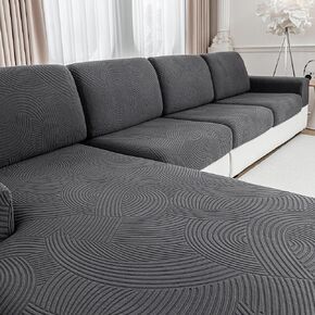Sofa Covers Washable,Stretch Couch Cushion Covers L Shape Sectional Sofa Slipcovers for Chair Cushion Couch Pet Friendly Furniture Protector (Back Couch Cover,Light Gray)
