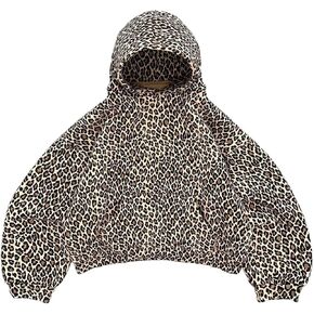 Womens Y2k Oversized Graphic Leopard Cheetah Print Hoodie Pullover Sweatshirt Casual Hoodies Trendy Streetwear
