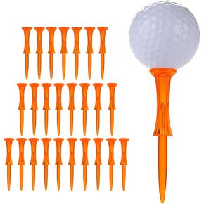 WMAWJBT Golf Tees 3-1/4’’ 50 Count Plastic Golf Tees Reduced Friction & Side Spin Professional Unbreakable Golf Tees Durability and Stability Golf Tee