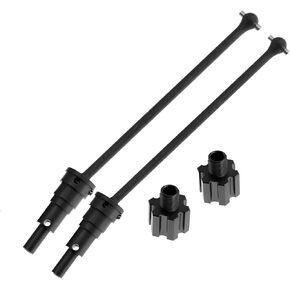 +10mm Wide XMAXX CVD Drive Shaft 7750 for 1/5 X Maxx 8S Front and Rear Driveshafts, X-Maxx 6S Series Upgrade Parts (Black), YWH0025