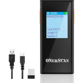 Wireless Barcode Scanner, Onewscan 2 in 1Mini Portable 1D CCD Inventory Bar Code Reader 2.4G Wireless & Wired Connection for Convenience Store, Supermarket, Warehouse, Library Inventory