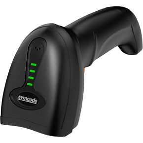 Bluetooth Barcode Scanner with Stand，2.4G Wireless & USB 2D QR Handheld Barcode Reader Scanner for Library Book, Warehouse Inventory, Store