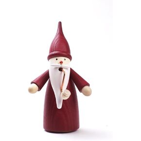Incense Smoker Erzgebirge Gnome | 16 cm | Ore Mountains Wooden Art Christmas | 12301/1 | Traditional Gnome Red