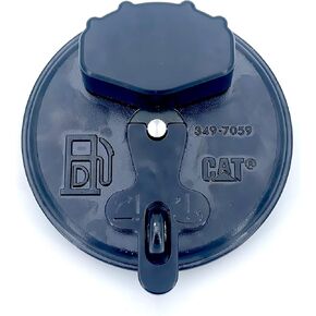 CAT 349-7059 Fuel Tank Vent Cap - Replacement Transfer Tank Lid for LP Gas Tank - Durable Weather Resistant Black Model with 4 Micron Filtration and Vented Metallic Exterior Material