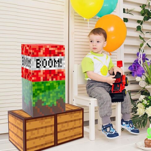 6Pieces Large Pixel Mine Party Boxes Pixel Video Game Party Decorations Pixel Miner Theme Birthday party Supplies Pixel Miner Video Gaming Centerpieces Boxes for Kid Teen Gift Birthday Party Favor in Saudi Arabia