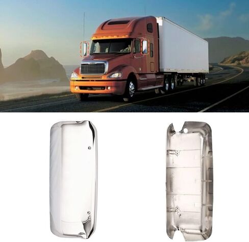 زوج غطاء مرآة الباب الأسود لشاحنات Freightliner Columbia Trucks 2005-2015 (جانب السائق والراكب) in Kuwait