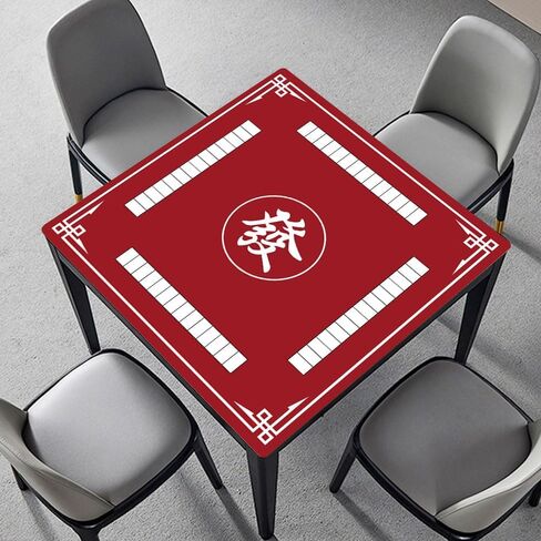 حصيرة ماجونج، غطاء طاولة ماجونج مضاد للانزلاق لتقليل الضوضاء، مفرش طاولة ماجونج سميك 2.56 قدم × 2.56 قدم لألعاب بطاقات ماجونج بوكر وألعاب البلاط والدومينو (أزرق، 2.56 قدم) in Kuwait