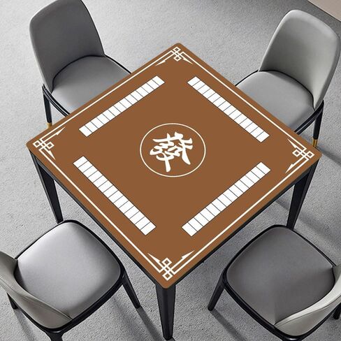 حصيرة ماجونج، غطاء طاولة ماجونج مضاد للانزلاق لتقليل الضوضاء، مفرش طاولة ماجونج سميك 2.56 قدم × 2.56 قدم لألعاب بطاقات ماجونج بوكر وألعاب البلاط والدومينو (أزرق، 2.56 قدم) in Kuwait