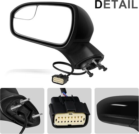 Passenger Side Mirror Compatible with Ford Fusion 2016-2022 with Power Glass,Right Side View Mirrors Replacement#FS7Z-17682-B White in Saudi Arabia