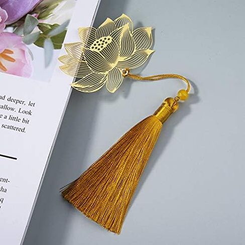 4 Pack Metal Bookmarks with Chain, Golden Hollow Bookmark for Book Lovers, Writers, Readers, Children, Teens, Men, Women, Adults in Kuwait