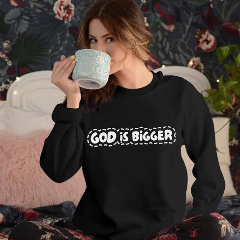 بلوزات مسيحية للنساء قمصان يسوع الله الإيمان ملهمة برسومات دينية وقلنسوة فضفاضة in Kuwait