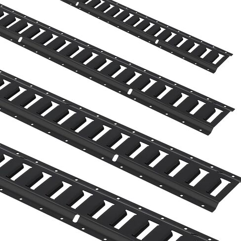 VEVOR E-Track Tie-Down Rail، 4 قطع من القضبان الفولاذية بطول 5 أقدام مع فتحات قياسية 1 × 2.5 بوصة، متوافقة مع حلقات O وD وربطات العنق وأشرطة السقاطة والسلاسل المعلقة، لتأمين البضائع والمعدات الثقيلة in Saudi Arabia