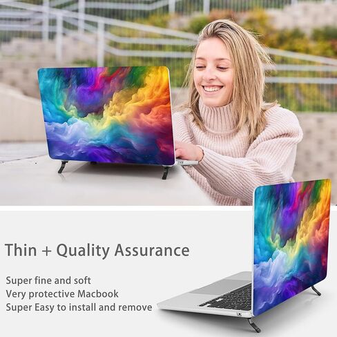 Mektron Ultra Thin Armor Case Compatible with MacBook Air 13.6 inch Printed Cover 2025-2022 M4 M3 M2 A3240 A3113 A2681, Protective Hard Shell with Fold Kickstand, Astronauts in Saudi Arabia