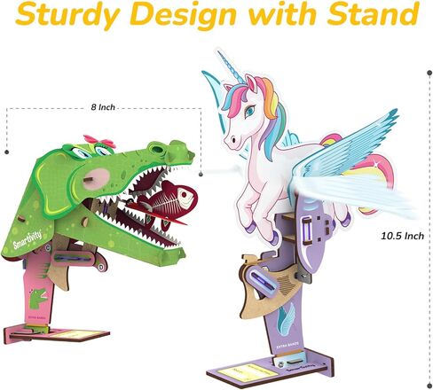 Smartivity 2in1 Animals I Dragon & Flying Dinosaur I Fun STEM Toys for Kids 6-12 Years Old | Birthday Gifts for Boys & Girls | DIY Science Kit for Kids 6,7,8,9,10,11,12 I Educational Game in Kuwait