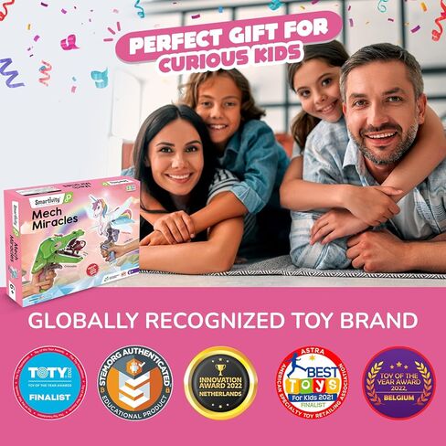 Smartivity 2in1 Animals I Dragon & Flying Dinosaur I Fun STEM Toys for Kids 6-12 Years Old | Birthday Gifts for Boys & Girls | DIY Science Kit for Kids 6,7,8,9,10,11,12 I Educational Game in Kuwait