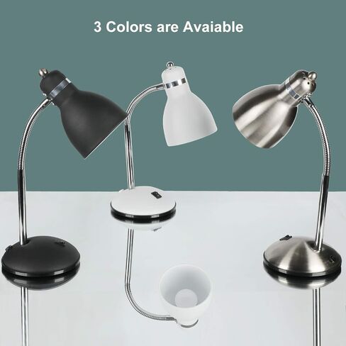 Larsen Thompson Desk Lamp with Flexible Gooseneck, Metal Table Lamp with 4W LED Bulb, Adjustable Eye-Care Reading Lamp for Bedside Reading, Studying, Computer and Hobbies (Sand Black) in Saudi Arabia