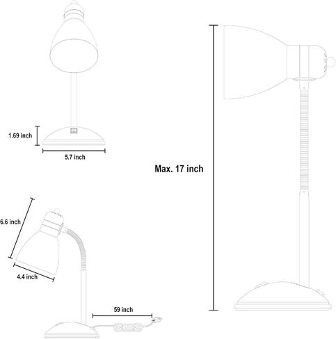 Larsen Thompson Desk Lamp with Flexible Gooseneck, Metal Table Lamp with 4W LED Bulb, Adjustable Eye-Care Reading Lamp for Bedside Reading, Studying, Computer and Hobbies (Sand Black) in Saudi Arabia