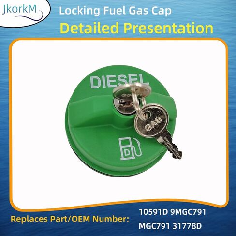 10591D Locking Fuel Gas Cap, Diesel Truck fuel tank cap Fit for Chevy Silverado Express C3500 K3500, Dodge Ram 3500 W350 D350, Ford F-250 E-350, GMC Sierra Savana, OEM 9MGC791, MGC791, 31778D in Kuwait
