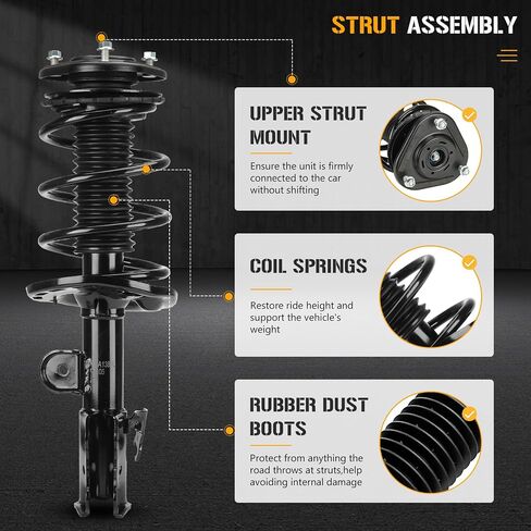 Front Complete Struts Spring Assembly Shocks Absorbers 11421 11422 Fit for Scion XB FWD 2.4L 2008 2009 2010 2011 2012 2013 2014 2015 (Set of 2) in Saudi Arabia