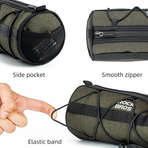 ROCKBROS Bike Handlebar Bag Small Bicycle Handle Bar Bag Handy Front Bike Bags Handlebar Storage Pouch Pack with Shoulder Strap Little Mountain Road Bike Barrel Bag in Kuwait