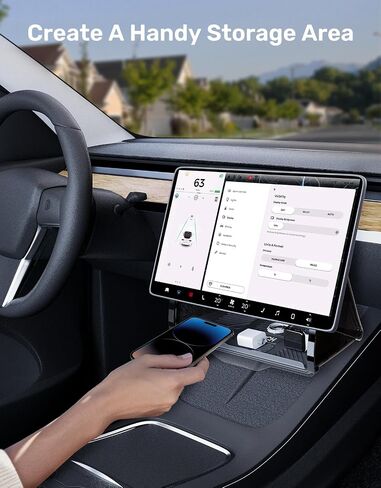 Zanch 2024 Upgraded Tesla Model Y/3 Under Screen Storage, [Hidden, Simpler Install], Console Organizer Designed for Model Y (2020-2024) & Model 3 (2017-2024), Must-Have Accessories in Saudi Arabia