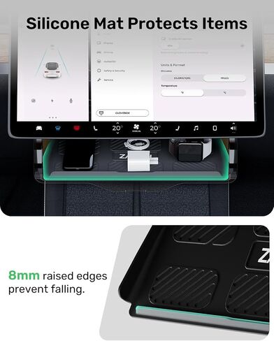 Zanch 2024 Upgraded Tesla Model Y/3 Under Screen Storage, [Hidden, Simpler Install], Console Organizer Designed for Model Y (2020-2024) & Model 3 (2017-2024), Must-Have Accessories in Saudi Arabia