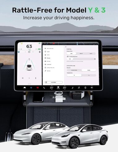 Zanch 2024 Upgraded Tesla Model Y/3 Under Screen Storage, [Hidden, Simpler Install], Console Organizer Designed for Model Y (2020-2024) & Model 3 (2017-2024), Must-Have Accessories in Saudi Arabia