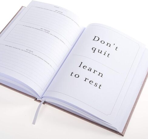 Graphique Self-Care Journal - Punch Today in the Face - 256 Pages - Weekly Quote & Daily Fill in Interiors - Hardbound Fabric Cover - Ribbon Marker (6" x 8") in Saudi Arabia