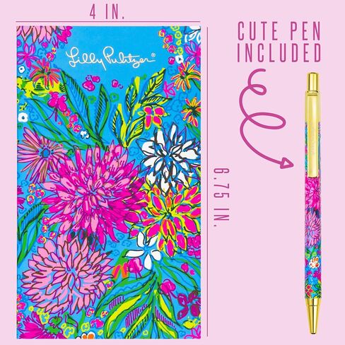 Lilly Pulitzer On The Go Agenda Set, Undated Monthly Pocket Planner with Black Ink Pen, 12 Month Annual Organizer with Notes Pages, Monthly Calendars, and Yearly Overviews (Walking on Sunshine) in Saudi Arabia