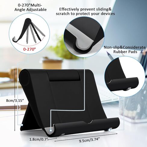 36 Pcs Cell Phone Stands Foldable Tablet Stand Mobile Cell Phone Stand Adjustable Multi Angle Tablet Holder Compatible with Phone 15 14 13 12 11 Pro Xs Xs Max XR 8, All Phones in Saudi Arabia
