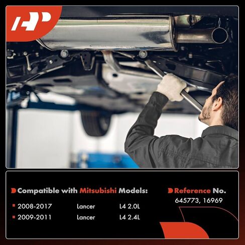 A-Premium Rear Catalytic Converter with Gasket Kit Direct-Fit Compatible with Mitsubishi Lancer 2008-2017 2.0L, Lancer 2009-2011 2.4L, E.P.A. Compliant in Saudi Arabia