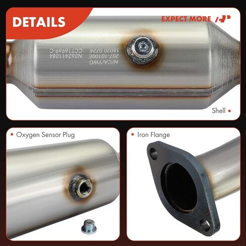 A-Premium Rear Catalytic Converter with Gasket Kit Direct-Fit Compatible with Mitsubishi Lancer 2008-2017 2.0L, Lancer 2009-2011 2.4L, E.P.A. Compliant in Saudi Arabia