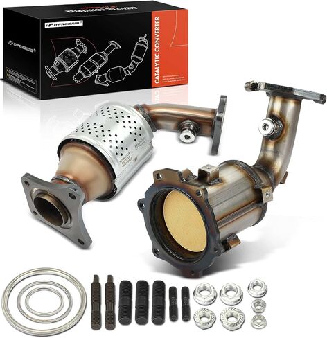 طقم المحول الحفاز الأمامي الأيمن A-Premium متوافق بشكل مباشر مع Nissan Altima 2002-2006، Maxima 2004-2008، Quest 2004-2006، 3.5L، متوافق مع EPA in Saudi Arabia