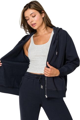 Cali1850 Women's Premium Cloud Fleece Zip-up Hoodie - Long Sleeve Full Zip Hooded Jacket Casual Soft Cozy Top in Kuwait