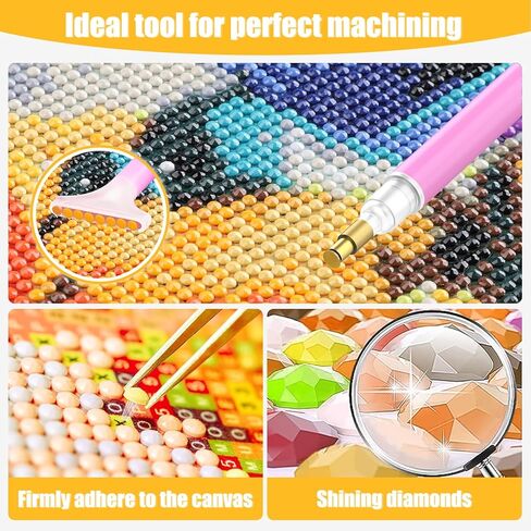 QENSPE Flowers Diamond Art Painting Kits for Adults and Beginners,Round Full Drill Diamond Dots Paintings,5D DIY Arts and Crafts Gem Art Painting Kits 12x16inch in Kuwait