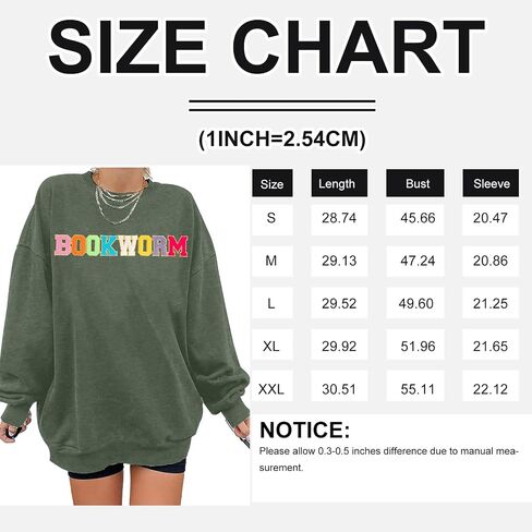 MNLYBABY Book Lover Sweatshirt Women Embroidered Bookworm Sweatshirts Bookish Sweater Book Lover Gift Teacher Long Sleeve Top in Saudi Arabia
