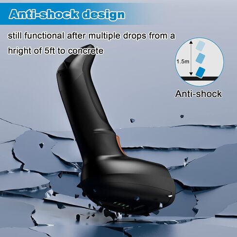 Bluetooth Barcode Scanner with Stand，2.4G Wireless & USB 2D QR Handheld Barcode Reader Scanner for Library Book, Warehouse Inventory, Store in Saudi Arabia