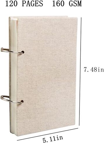 jooact Spiral Bound Hardcover Sketchbook 160GSM Thick Paper 120 Pages(60 Sheets) Sketchpad Artistic Drawing Painting Writing Paper for Kids Adults 16K in Saudi Arabia