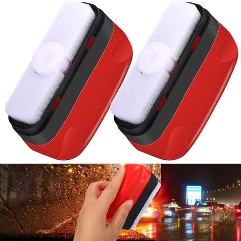 فرشاة تنظيف فيلم زيت السيارات، قطعتان من فرش لوحة تنظيف زجاج السيارة الأوتوماتيكية المقاومة للمطر والضباب قابلة لإعادة الاستخدام للزجاج الأمامي، فرشاة تنظيف فيلم زيت السيارات من قطعة واحدة لنوافذ السيارة in Kuwait