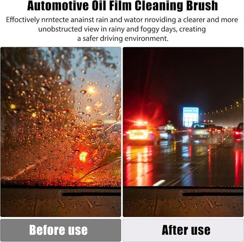 فرشاة تنظيف فيلم زيت السيارات، قطعتان من فرش لوحة تنظيف زجاج السيارة الأوتوماتيكية المقاومة للمطر والضباب قابلة لإعادة الاستخدام للزجاج الأمامي، فرشاة تنظيف فيلم زيت السيارات من قطعة واحدة لنوافذ السيارة in Kuwait